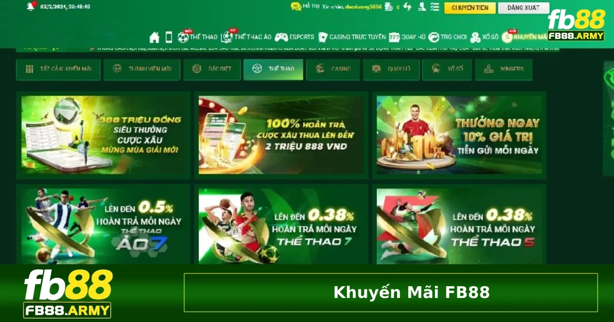 Khuyến mãi fb88 1 Top các chương trình khuyến mãi FB88 hot nhất hiện nay
